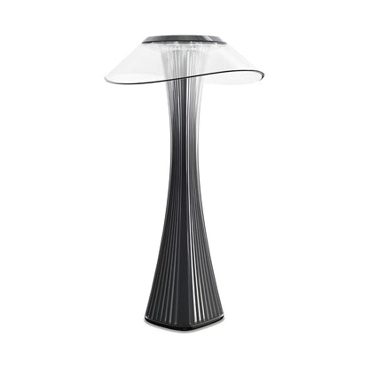 Elegant Glass Bedside Table Lamp with USB Rechargeable Base