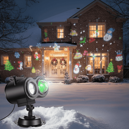 Outdoor Christmas Light Projector with 16 Holiday Patterns for Festive Decoration