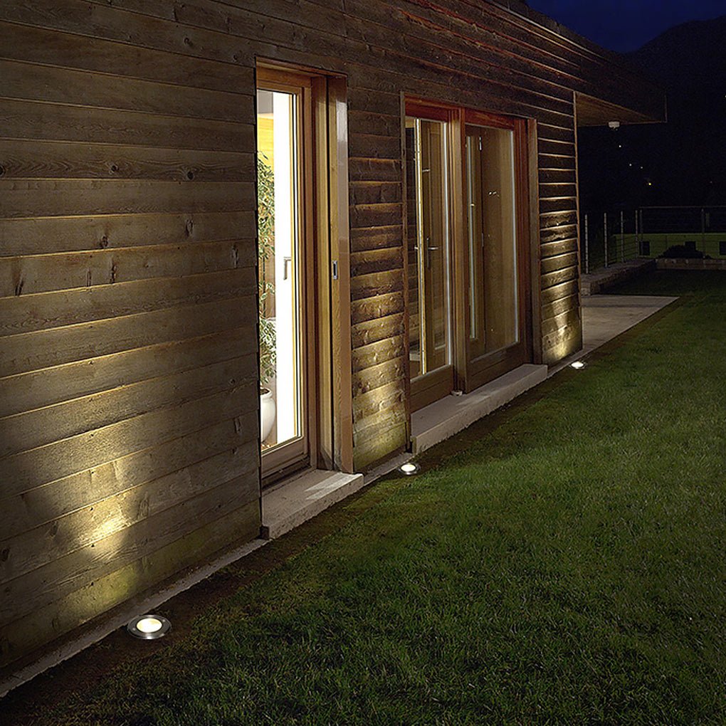 Outdoor Waterproof Step Lights LED Chrome Garden Inset Lights