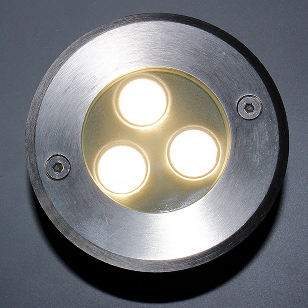 Outdoor Waterproof Step Lights LED Chrome Garden Inset Lights