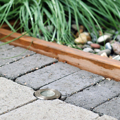 Outdoor Waterproof Step Lights LED Chrome Garden Inset Lights
