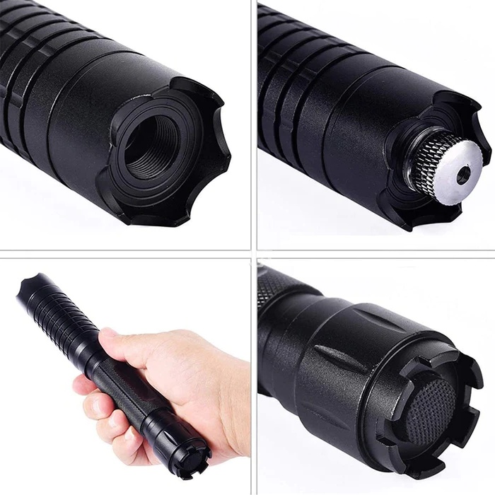 Compact Blue LED Tactical Flashlight