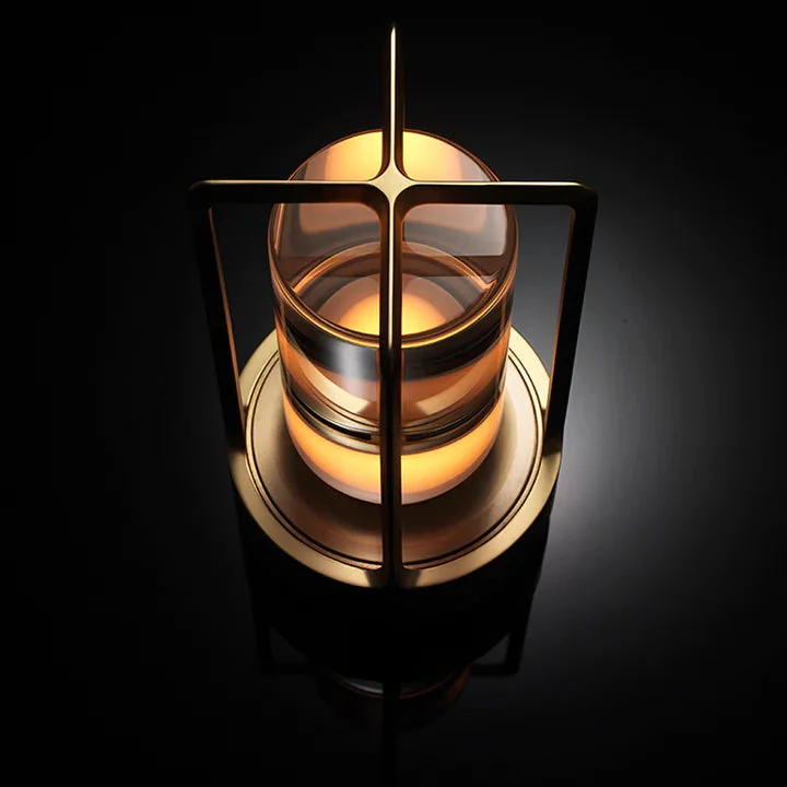 Warm Portable Battery Nightstand Lamp Gold