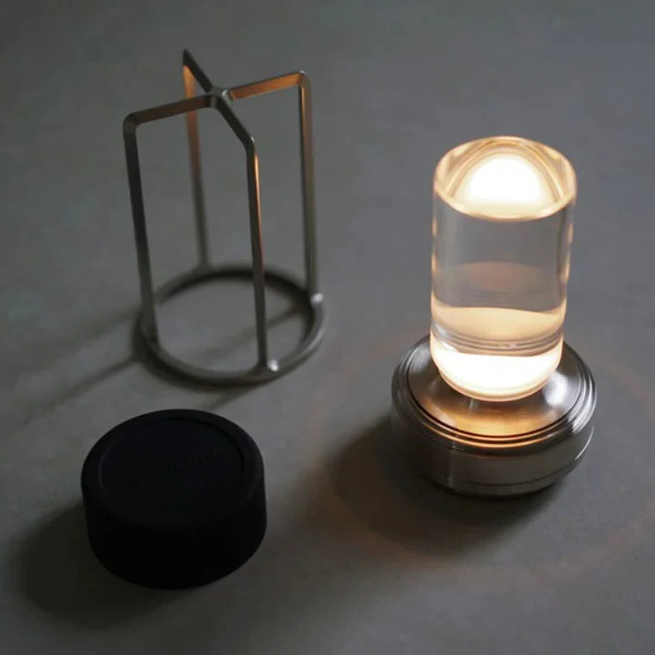 Warm Portable Battery Nightstand Lamp Gold