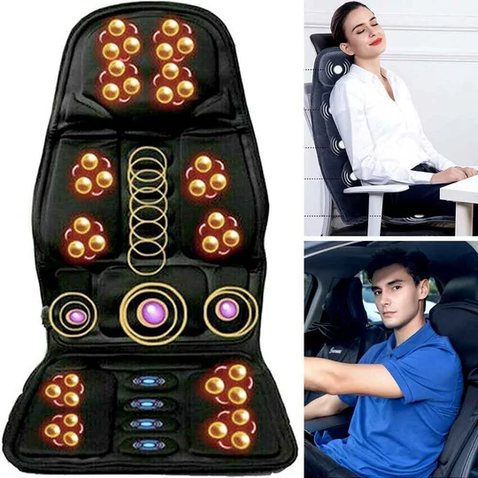 Relaxing 8 Mode Heated Massage Seat Cushion For Home & Car