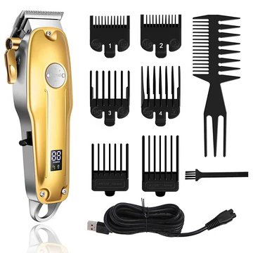 Premium Cordless Gold Mens Hair Trimmer Kit