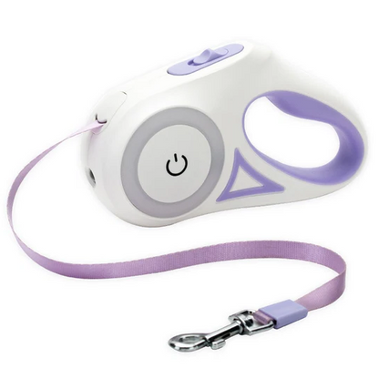 Bright LED Adjustable Dog Lead with Flashlight