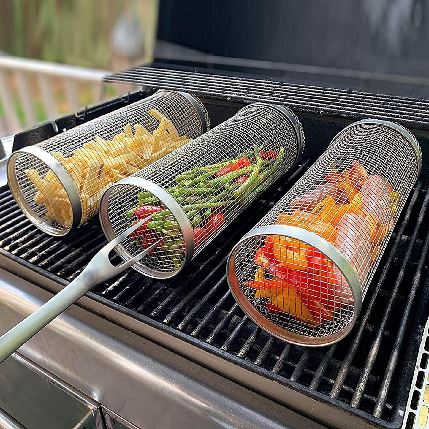 Easy Use Outdoor BBQ Grill Basket
