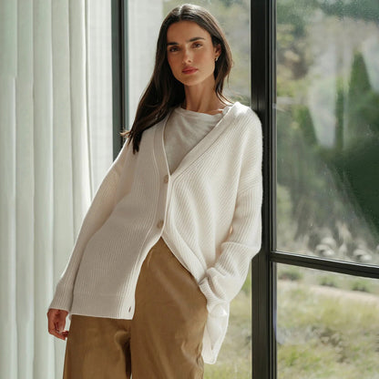 Oversized Pure Cashmere Cardigan | Perfect for Autumn