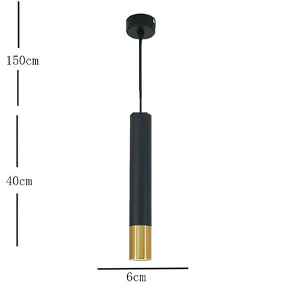 Sleek Gold Metal LED Pendant Island Light Fixture