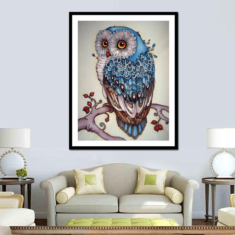 Fun Owl Gem Painting Set