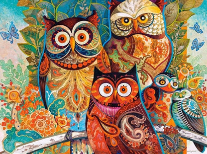 Colorful Owl Art Paint By Number Kit - Cofik