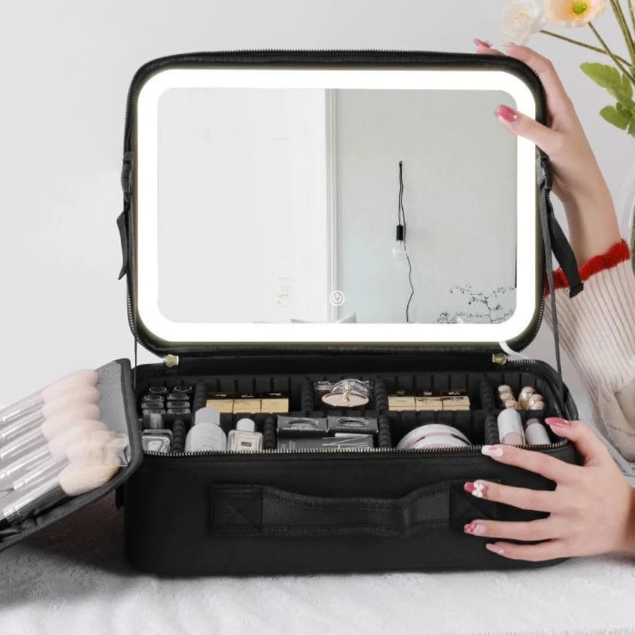 Portable LED Travel Makeup Bag