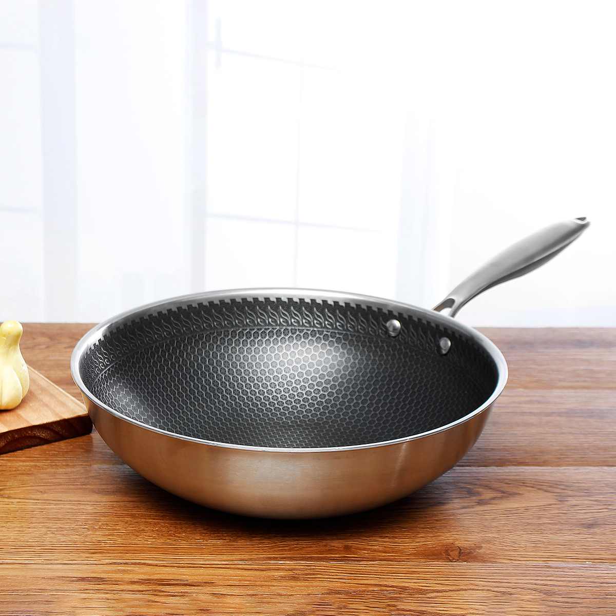 Durable Non-Stick Stainless Steel Frying Pan