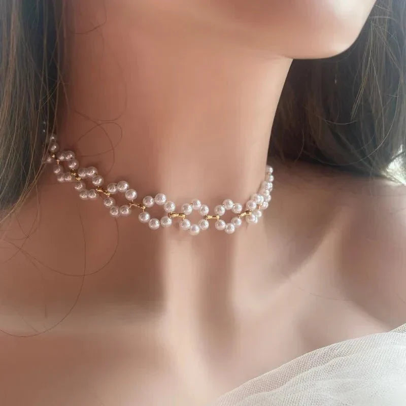 Delicate Flower Girl Choker Necklace