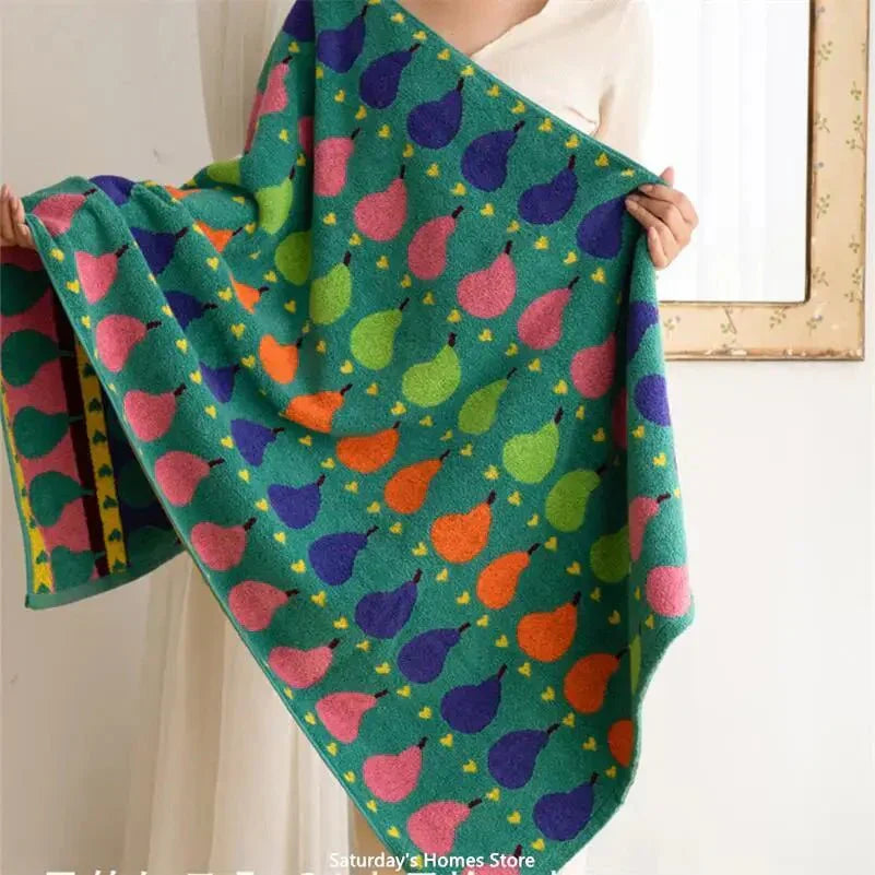Gentle Kids Cotton Towel with Cute Pear Design