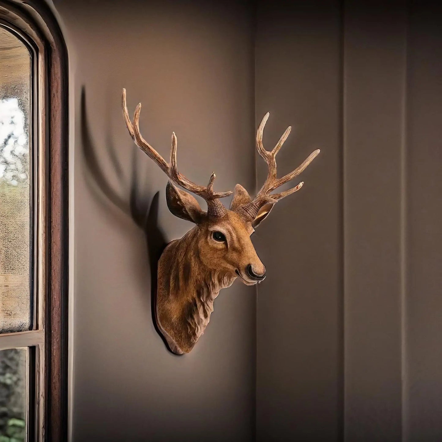 Rustic Deer Antler Wall Mount for Cabin Decor - Cofik
