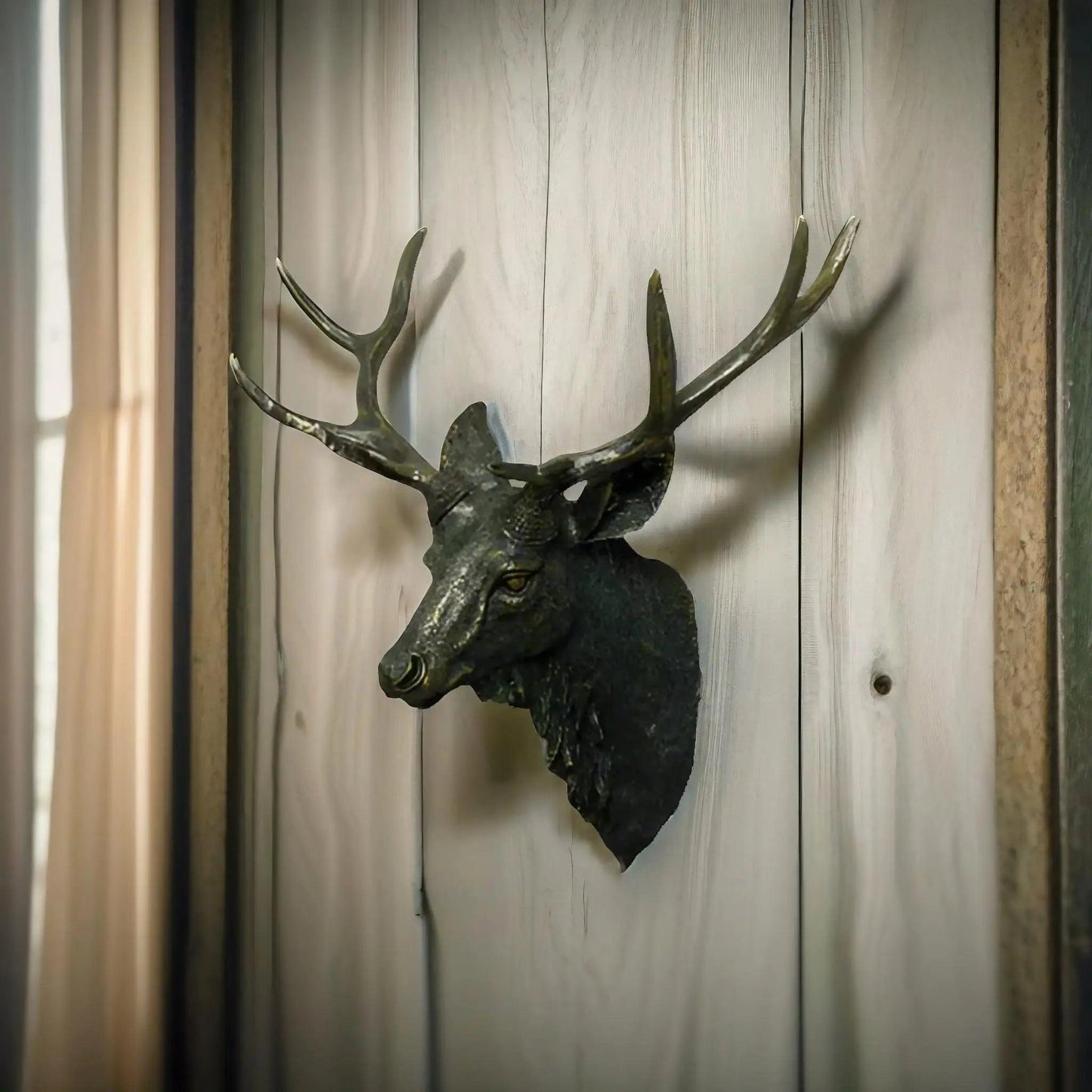 Rustic Deer Antler Wall Mount for Cabin Decor