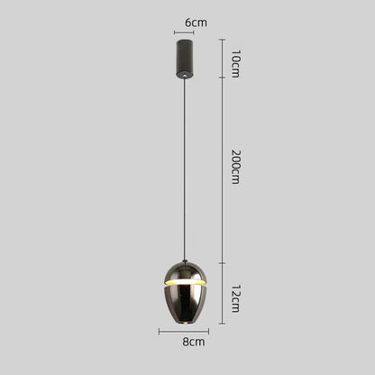 Compact Mini 1-Light Bedroom Pendant Lamp