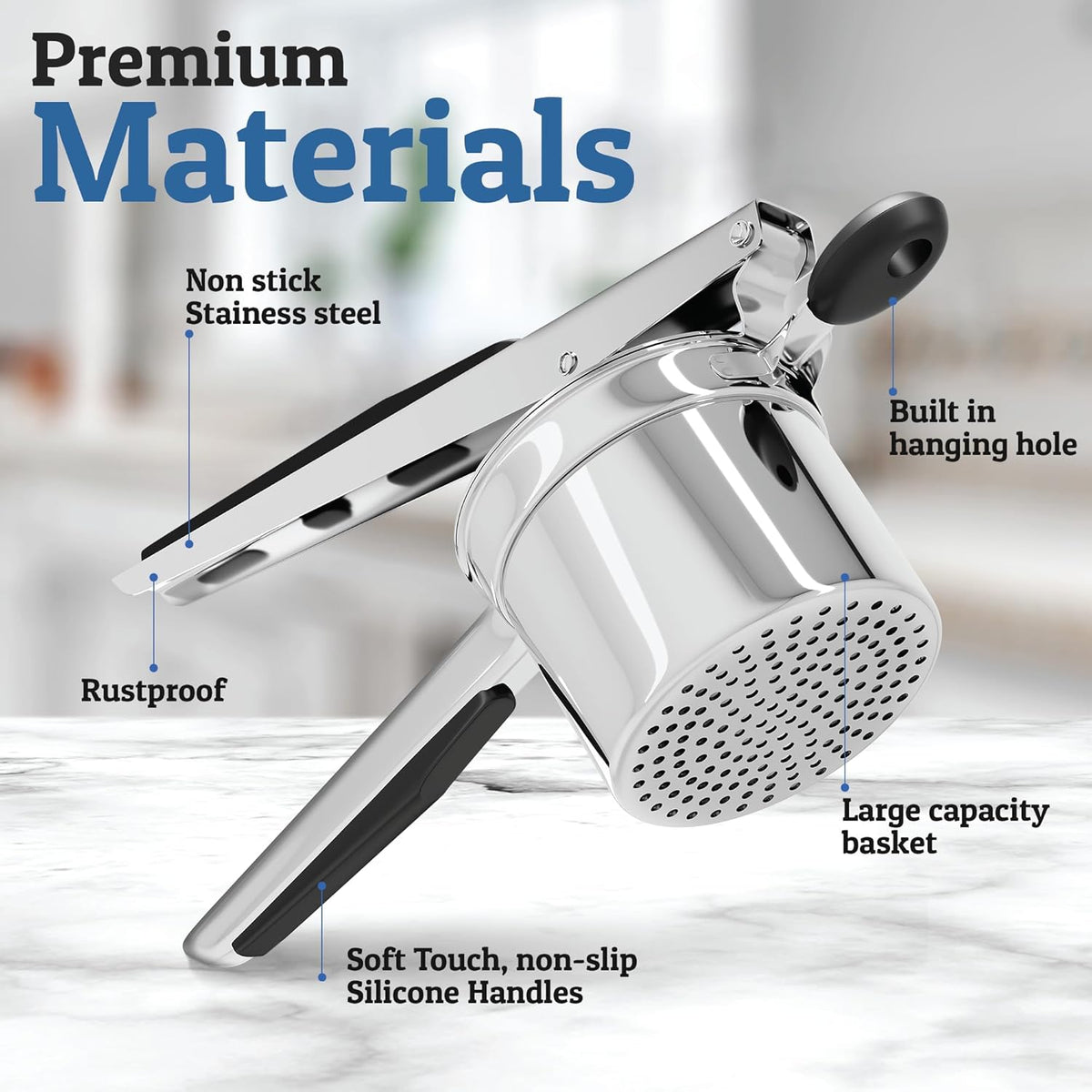 Perfect Mashed Potatoes: Heavy Stainless Steel Potato Masher