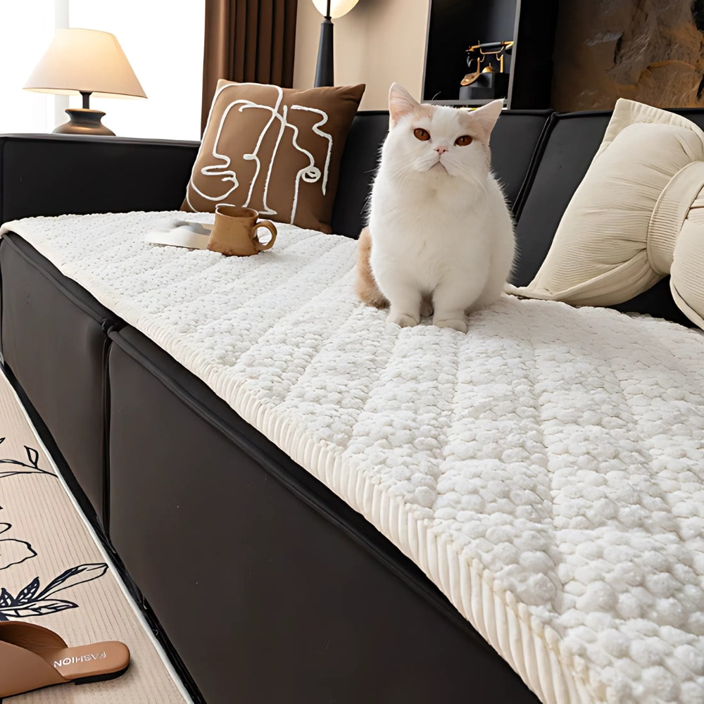 Pet-Proof Textured Quilted Sofa Protector Slipcover