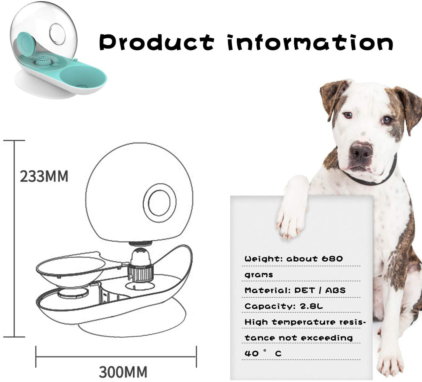 Quiet Automatic Pet Water Fountain Bowl