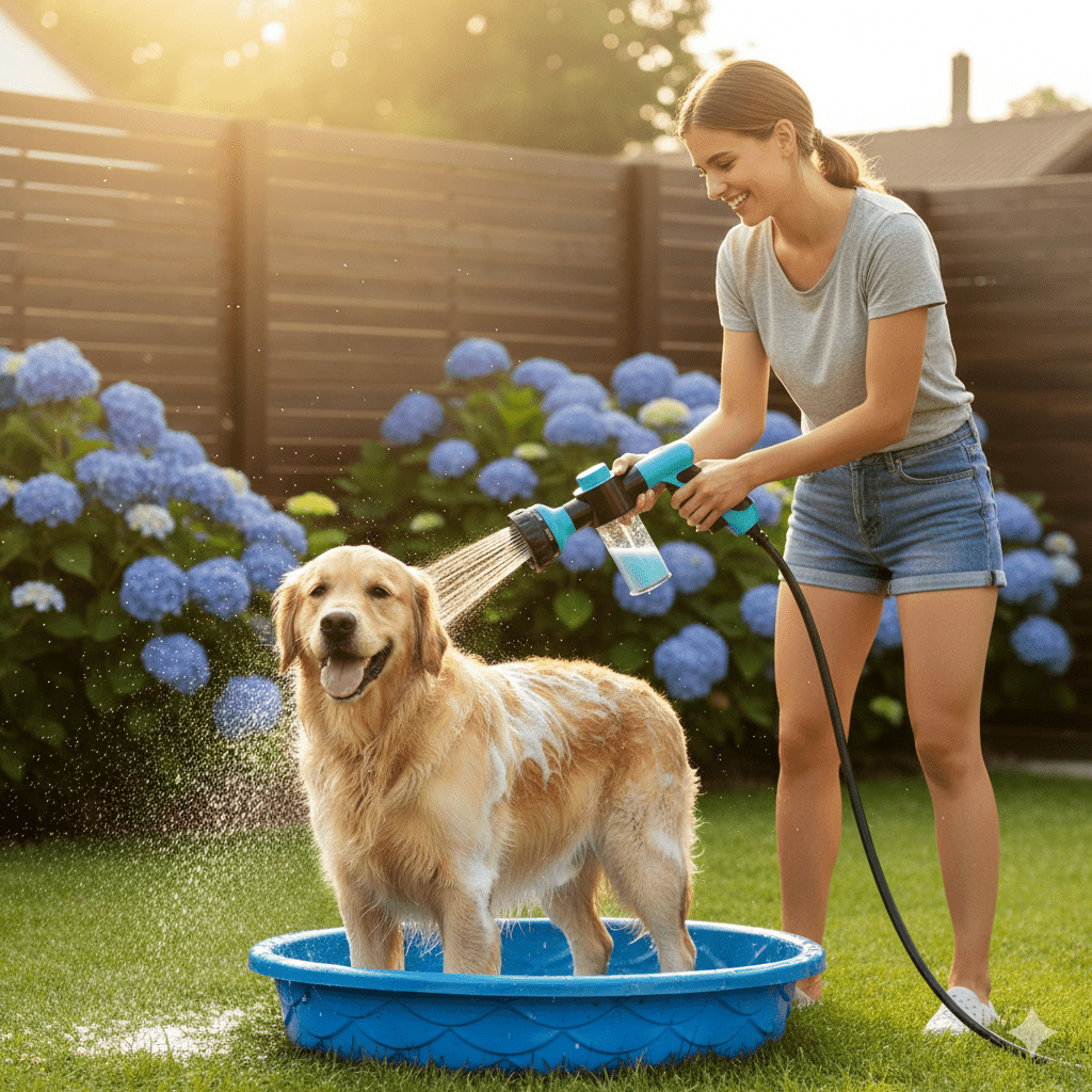 Easy Pet Shower Spray Nozzle for Dogs
