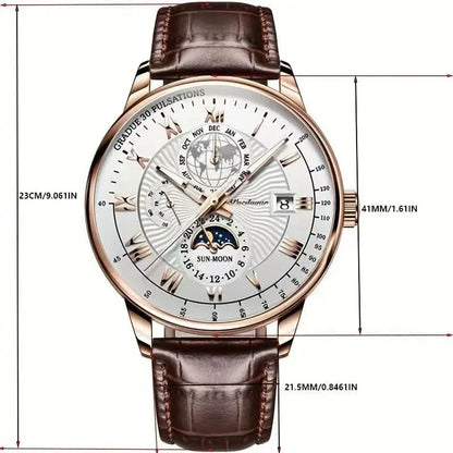 Premium Mens Automatic Watch with Moon Phase