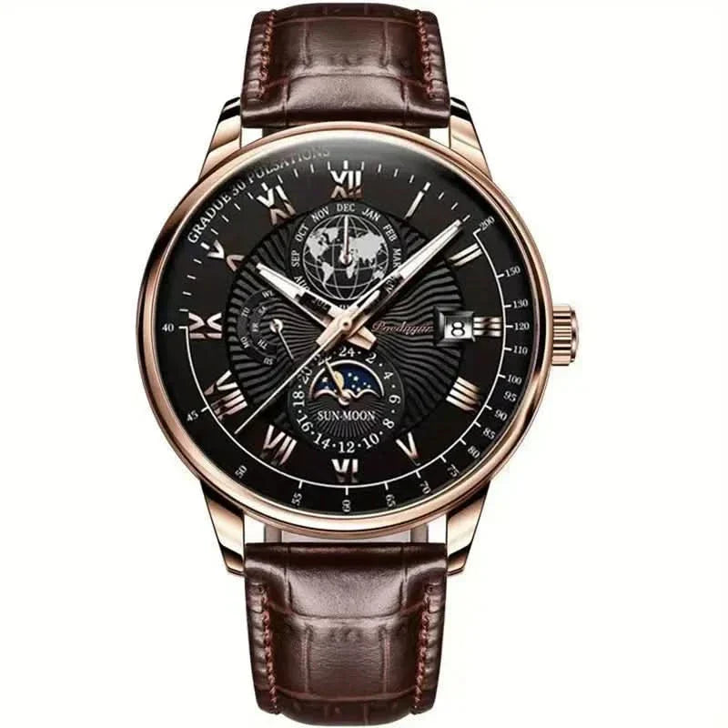 Premium Mens Automatic Watch with Moon Phase