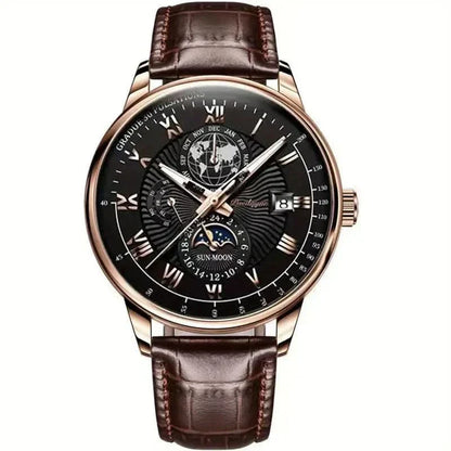 Premium Mens Automatic Watch with Moon Phase