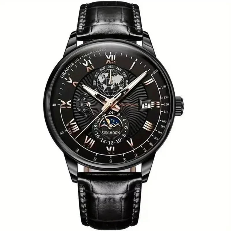 Premium Mens Automatic Watch with Moon Phase