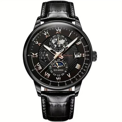 Premium Mens Automatic Watch with Moon Phase