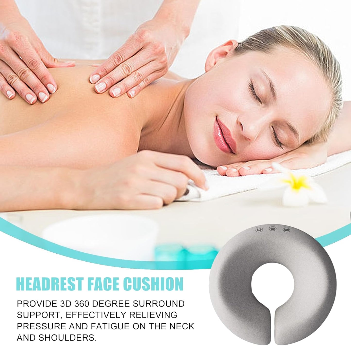 Comfortable Adjustable Massage Pillow Headrest