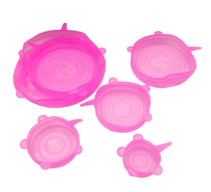 Leakproof Silicone Food Storage Lids (Set of 6)