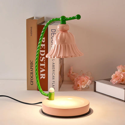 Pretty Pink Glass Desk Lamp