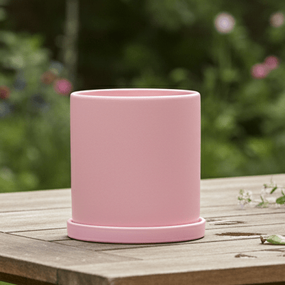 PLANTIVA – Elegant flowerpot made of ceramic with saucer