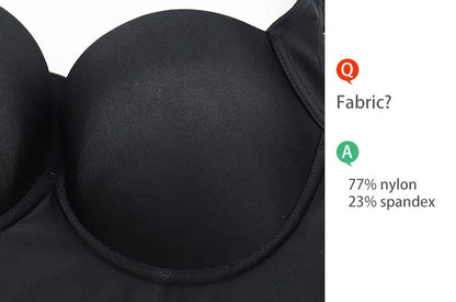 Plus-size push-up bra with deep cups.