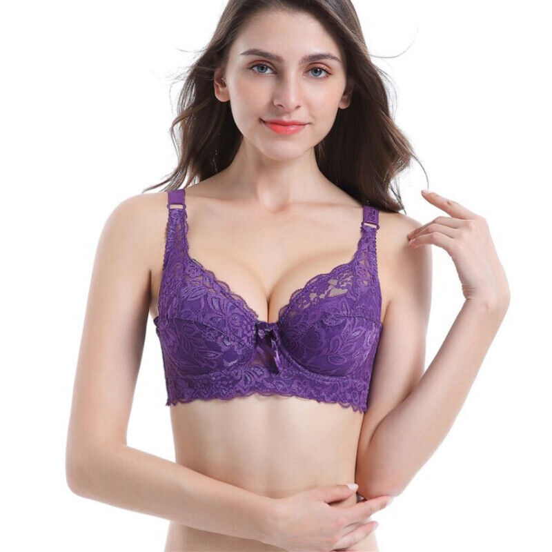 Plus-size wire-free lace bra
