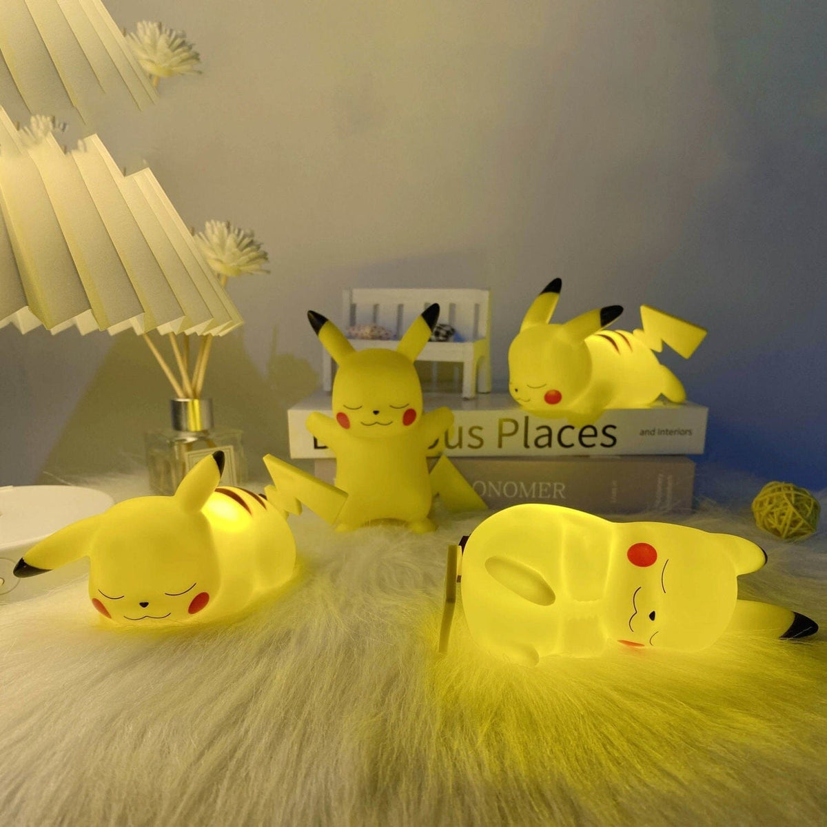 Colorful Kids Pikachu Bedside Lamp