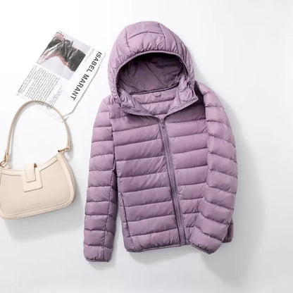 Polina | The new ultra-light, packable down coats with hood