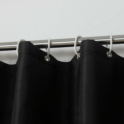 Waterproof Black Polyester Shower Curtain Various Sizes - Cofik