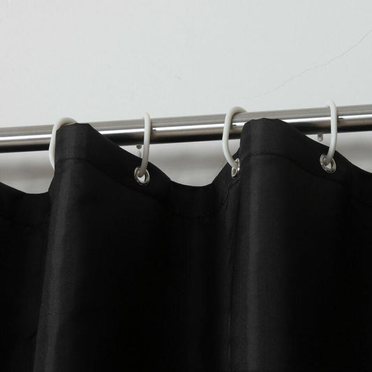 Waterproof Black Polyester Shower Curtain Various Sizes - Cofik
