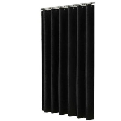 Waterproof Black Polyester Shower Curtain Various Sizes