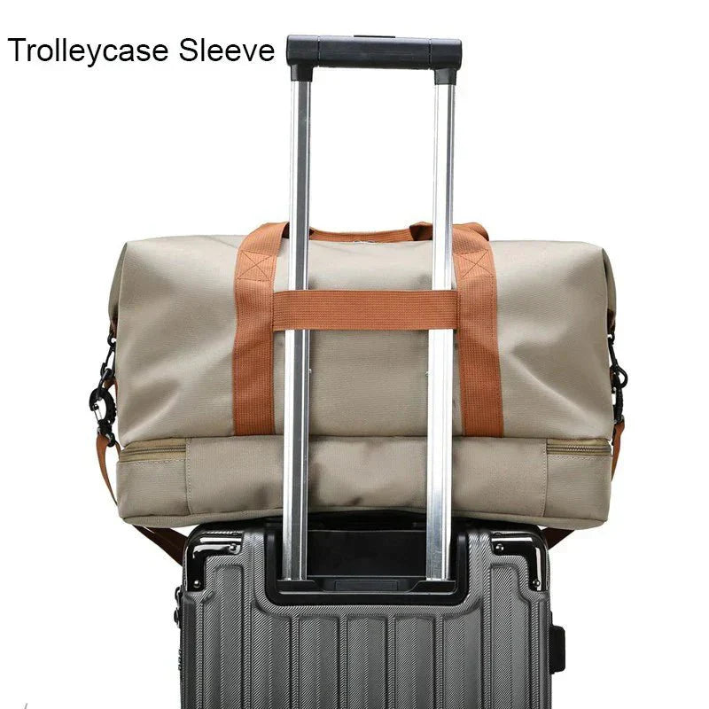 Sporty Gym Duffel Bag with Shoe Pocket