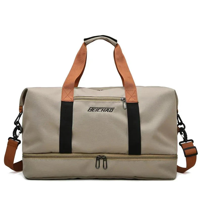 Sporty Gym Duffel Bag with Shoe Pocket