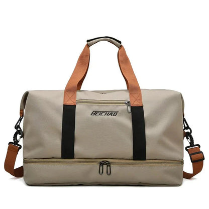 Sporty Gym Duffel Bag with Shoe Pocket