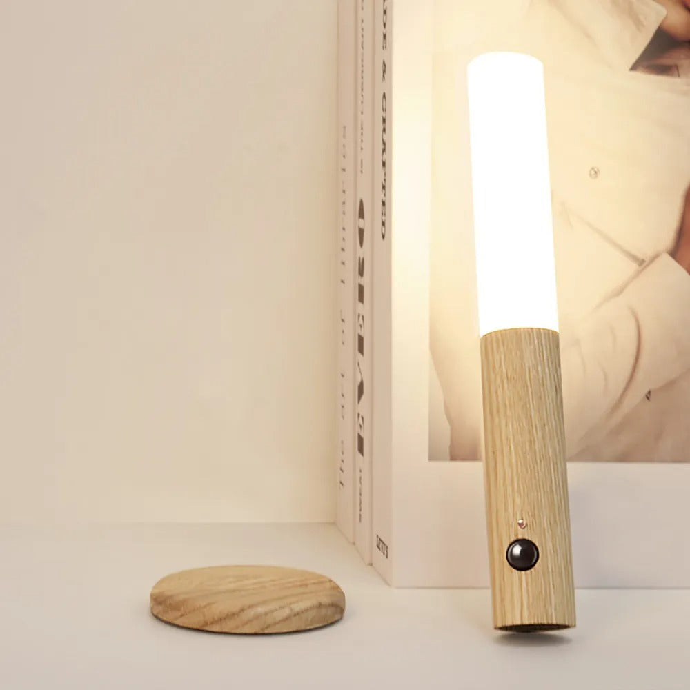 Rechargeable Modern Wooden LED Wall Light