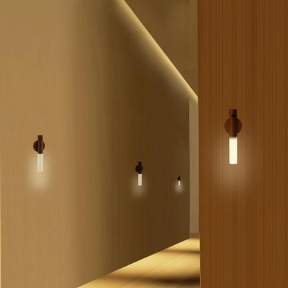 Rechargeable Modern Wooden LED Wall Light