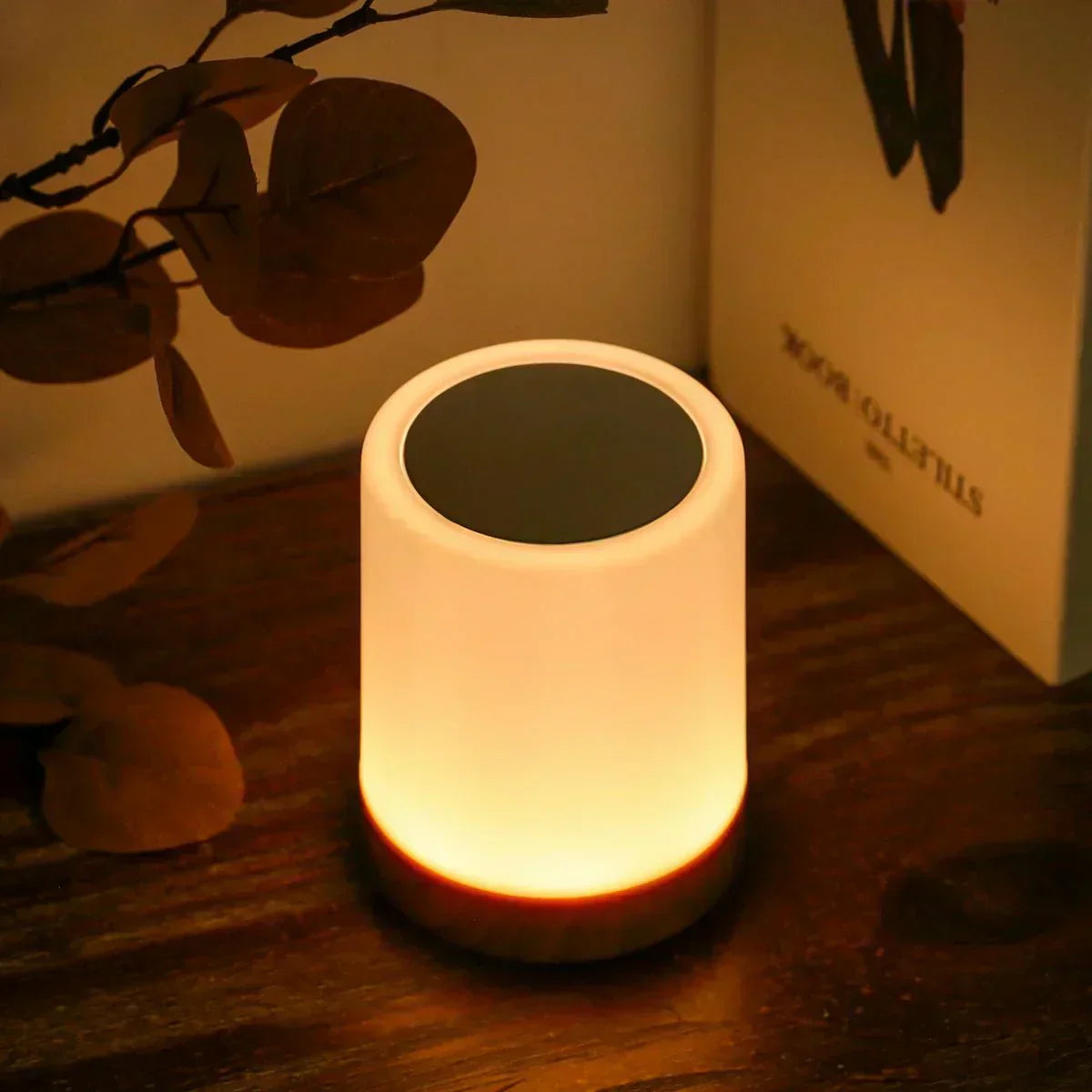 Stylish Wooden Desk Lamp with Touch Sensor