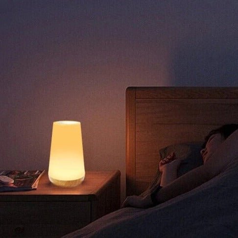 Stylish Wooden Desk Lamp with Touch Sensor
